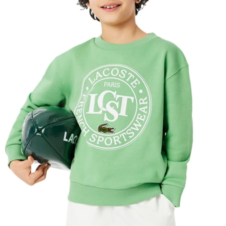 Sweat Vert Enfant Lacoste Kids Printed Crew Neck