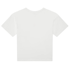 T-shirt Blanc Fille Calvin Klein Jeans Ck Logo