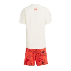 Ensemble Blanc/Rouge Garçon Adidas Lk Dy Mm T