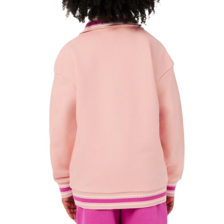 Blouson Rose Fille Lacoste Button Down Fleece