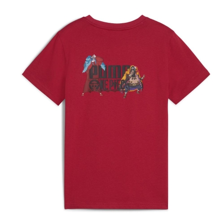 T-Shirt Rouge Garçon Puma X One Piece Graphic