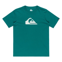 T-Shirt Bleu Canard Garçon Quiksilver Comp Logo