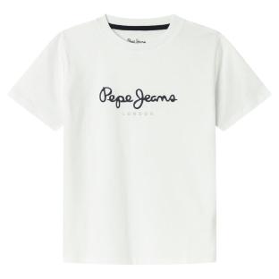 T-shirt Blanc Garçon Pepe Jeans New Art
