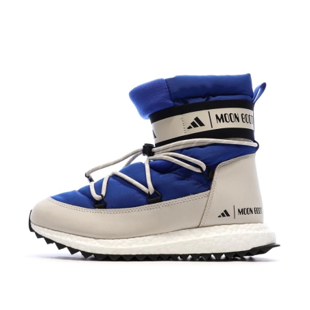Moon Boot Bleu/Blanc/Noir Garçon Adidas High