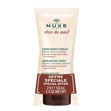 Lot de 2 x 50 ml Rêve de Miel Crème Mains et Ongles Nuxe