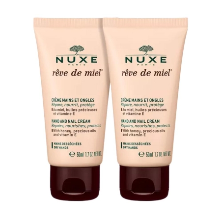 Lot de 2 x 50 ml Rêve de Miel Crème Mains et Ongles Nuxe