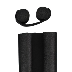 Dessous De Porte Double Bourrelet Noire 8621195-N1BAmovible 93 Cm