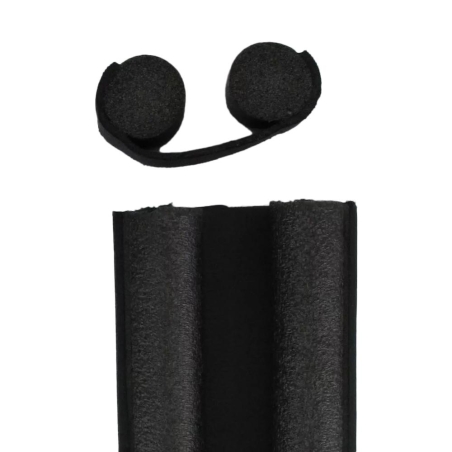Dessous De Porte Double Bourrelet Noire 8621195-N1BAmovible 93 Cm