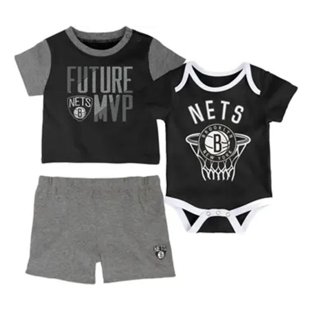 Ensemble 3 pièces Noir Garçon Bébé NBA Brooklyn Nets