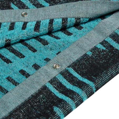 Serviette Turquoise/Noir Homme Adidas Wrap Towel