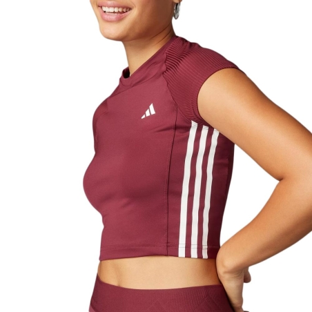 T-Shirt Bordeaux Femme Adidas Hyglm