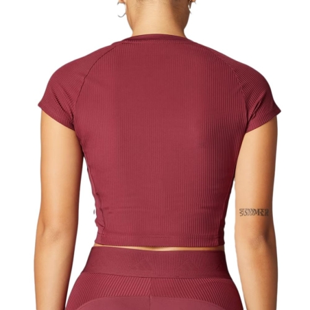 T-Shirt Bordeaux Femme Adidas Hyglm