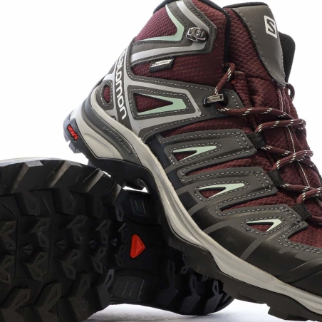Chaussures de Randonnée Gris/Bordeaux Femme Salomon X Ultra Pi
