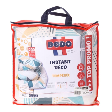 Couette Bleu/Blanc Dodo Instant Déco 200X200cm