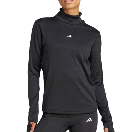 T-Shirt Manches Longues Noir Femme Adidas Cover