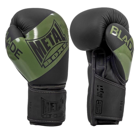 Gants d'entraînement Noir/Kaki Metal Boxe Blade
