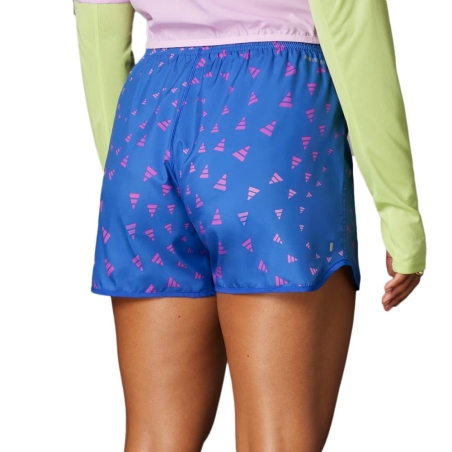 Short Bleu/Rose Femme Adidas Run It
