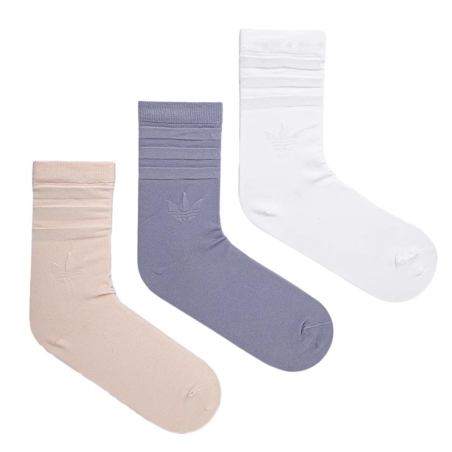 x3 Paires de chaussettes Rose/Violet/Blanc Femme Adidas JJ4305