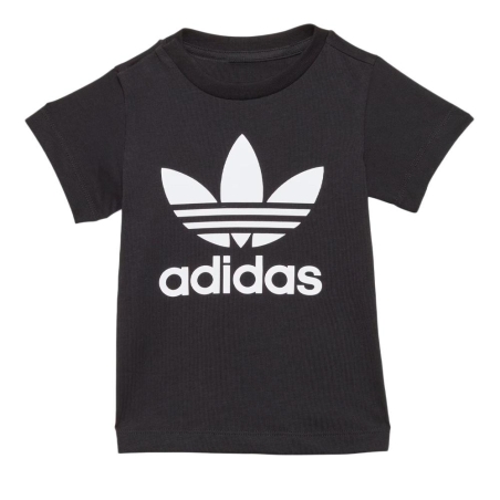 T-Shirt Noir Garçon Adidas Trefoil