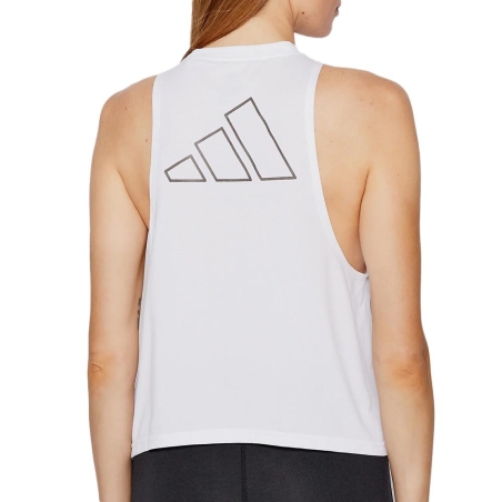 Débardeur de Sport Blanc Femme Adidas Run icons