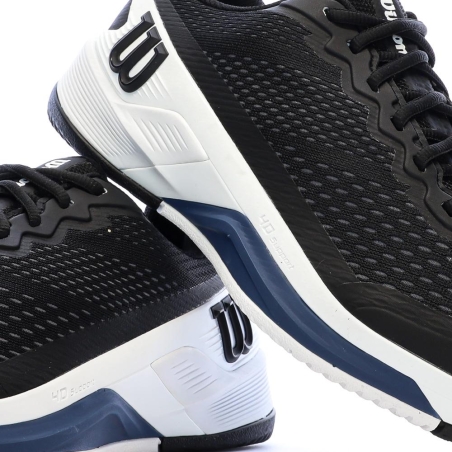 Baskets Noires/Blanches Homme Wilson Rush
