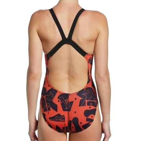 Maillot de bain Noire/Rouge Femme Nike Fast Back