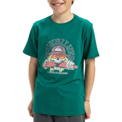 T-Shirt Vert Garçon Quiksilver Skull Feast