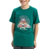 T-Shirt Vert Garçon Quiksilver Skull Feast