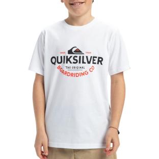 T-shirt Blanc Garçon Quiksilver Typed Out