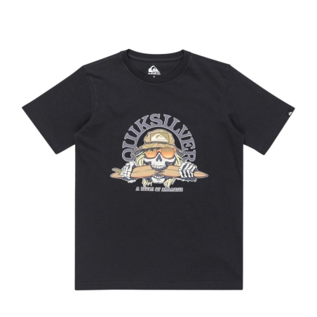 T-Shirt Marine Garçon Quiksilver Skull Feast
