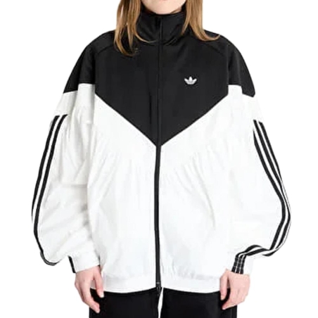 Veste Noire/Blanche Femme Adidas Tracktop