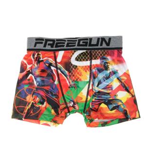 Boxer Orange Garçon Freegun Basketball