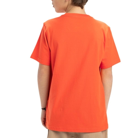 T-Shirt Orange Garçon Quiksilver Skull Feast