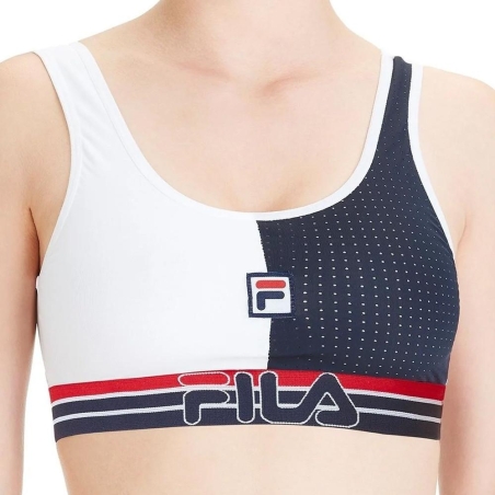 Brassière Blanche/Marine Femme Fila