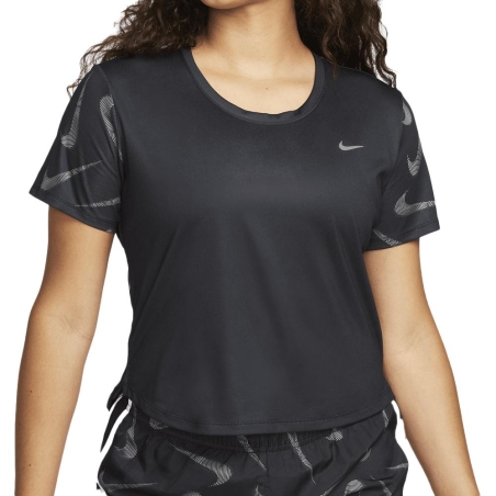 T-shirt Noir Femme Nike Swoosh