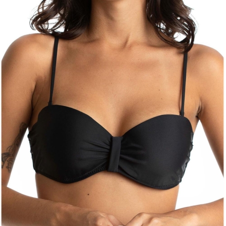 Haut de Bikini Bandeau Noir Femme Sun Project