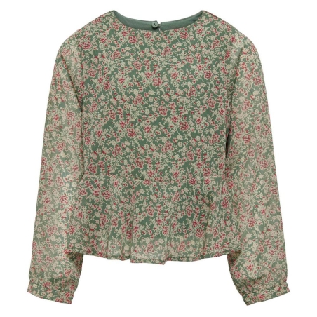 Blouse Fluide Vert/Rouge Fille Kids ONLY Kogdora