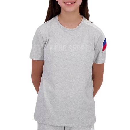 T-Shirt Gris Fille Le Coq Sportif N°1 ChinÉ