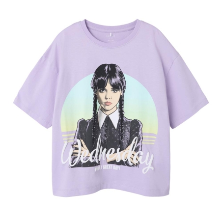 T-shirt Violet Fille Name it Wednesday