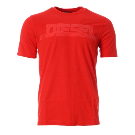 T-Shirt Rouge Homme Diesel Magliettas