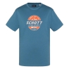 T-shirt Bleu Homme Schott TSUSTOUR