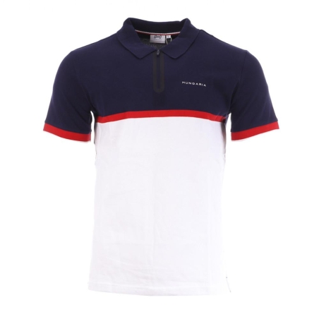 Polo Marine/Blanc Homme Hungaria Pacaya