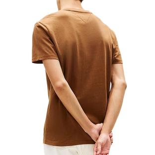 T-Shirt Marron Homme Tommy Hilfiger Reg Linear