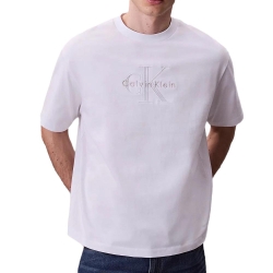 T-Shirt Blanc Homme Calvin Klein Jeans Monologo LV04RB295G