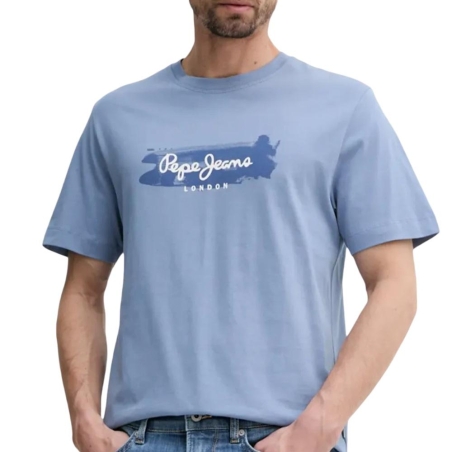 T-shirt Bleu Homme Pepe jeans Picthon-