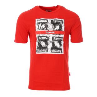 T-shirt Rouge Homme Supreme Grip Gun