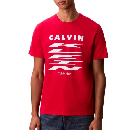 T-Shirt Rouge Homme Calvin Klein Jeans 30s