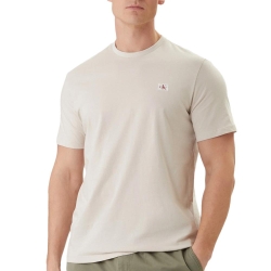 T-Shirt Beige Homme Calvin Klein Jeans Badge L4G