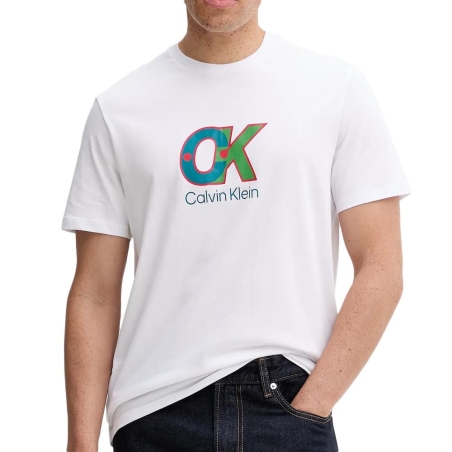 T-Shirt Blanc Homme Calvin Klein Jeans LV04RD821G
