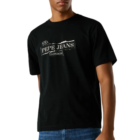 T-Shirt Noir Homme Pepe jeans Griffin